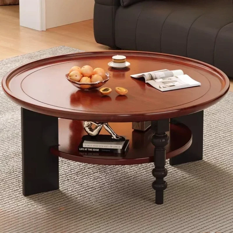 

Small Space Coffee Table Minimalist Wooden Dining Luxury Round Coffee Table Living Room Mesinha Para Sala Modern Furniture