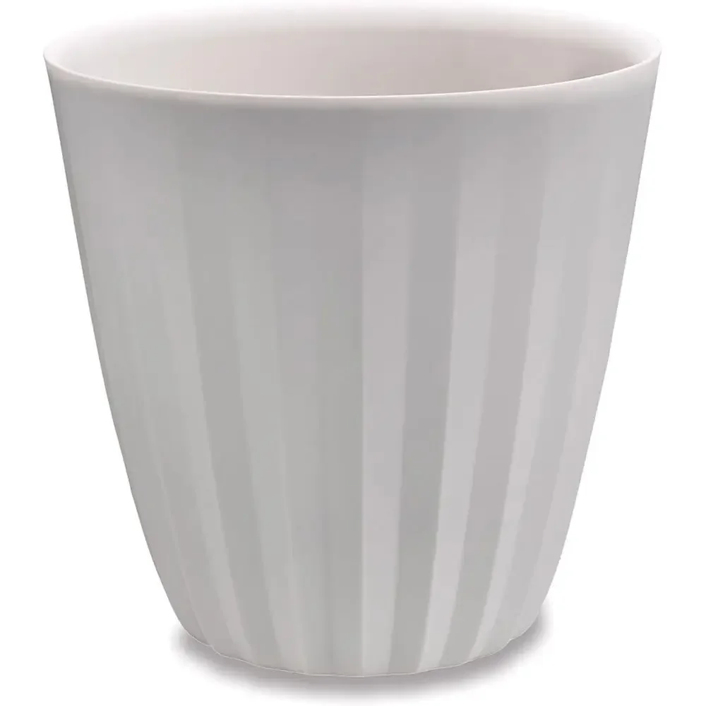 

Modern Cloud White Resin Planter with Drain Hole, 27 Wide x 27 High, Suitable for Indoor and Outdoor Use