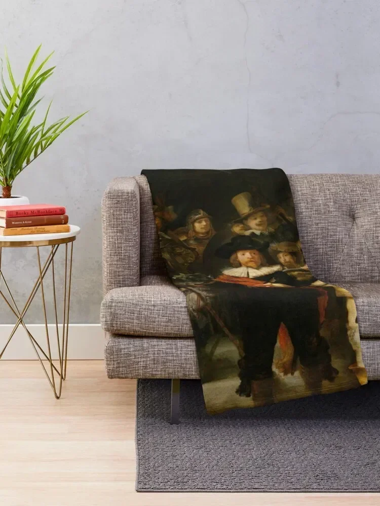 The Nightwatch by Rembrandt van Rijn ( Nachtwacht ) Throw Blanket Loose Beach Blankets