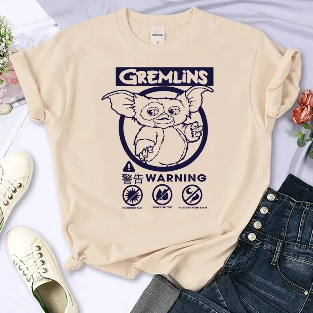 

Fashion Gremlins Print Women T Shirts Hip Hop Vintage Tee Clothes Creativity Casual Tops Crewneck Womans Short Sleeve ﻿