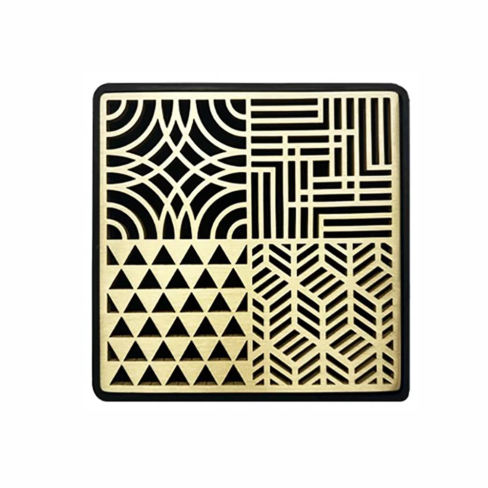 Ice Cube Design Plate Food Grade Brass Ice Stamp Mold Ice Printing Bar Bartender Whiskey Pressing Stamping Square Tray 110x110MM