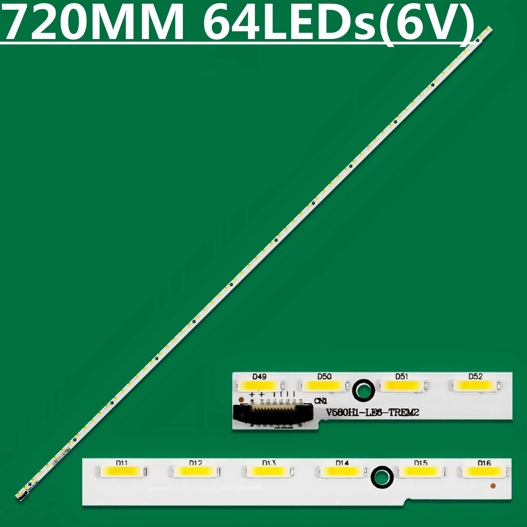 10PCS LED Backlight Strip V580H1-LE6-TREM2 V580HJ1-LE6 58E510E 58E690U PH58E51DSGW PH58E51 58Q1F 58Q2F 58C3080i LED58C3000iD