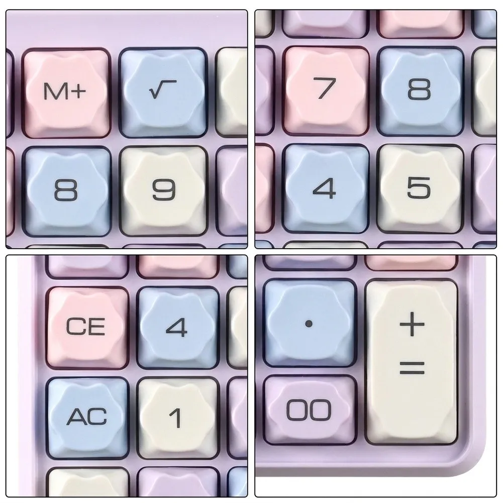 Compact Mechanical Keyboard for Desk Use 11x16cm Size For Dopamine Candy Color Design with Reliable Clicky Key Response
