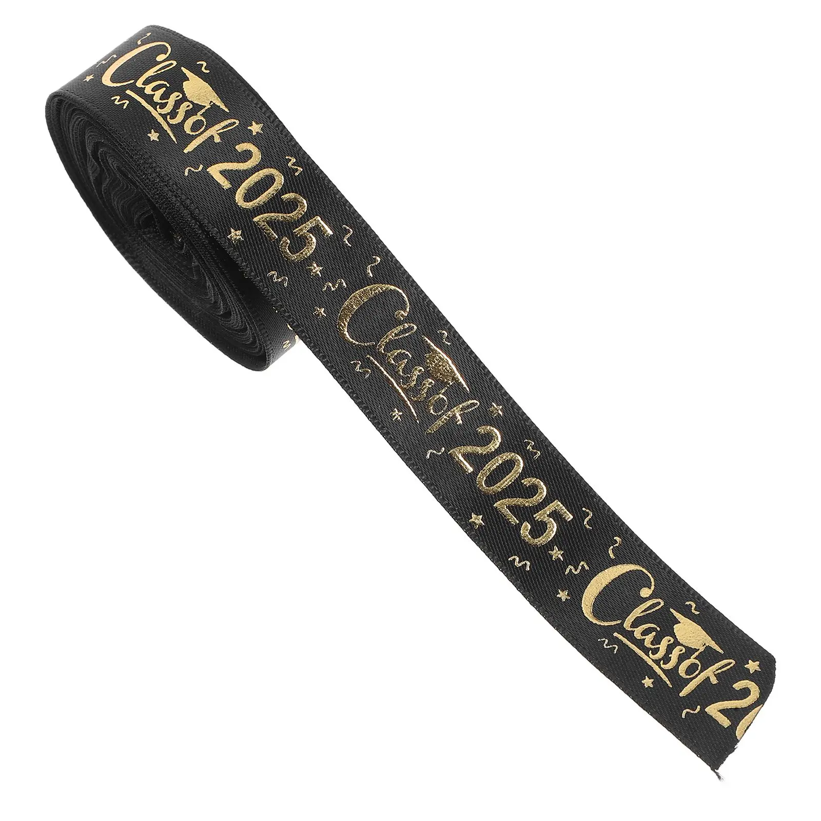

Graduation Season Ribbon Polyester Braided Navy Gold Kids Birthday Party Holiday Decoration Wrapping Hot Stamping
