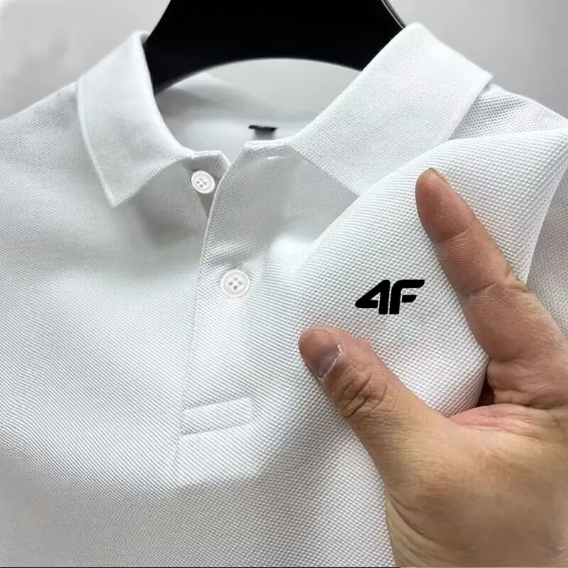

2025 New Men's Short Sleeve Polo Shirt Summer Street Fashion Quick Drying Breathable Casual Business Fashion T-Shirt Clothing