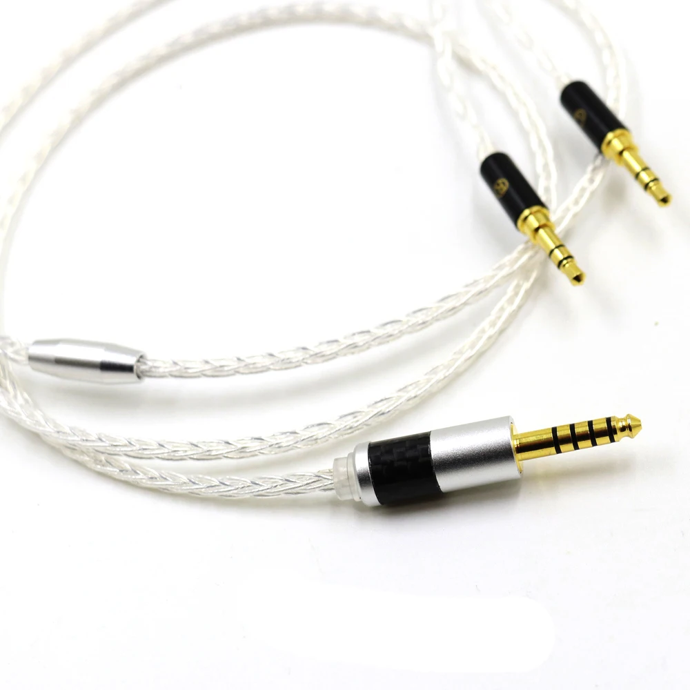 

8 Cores 7N OCC Silver Plated Balanced Headphone upgrade cord cable For Hifiman SUNDARA he400i he400s HE560 2x3.5mm