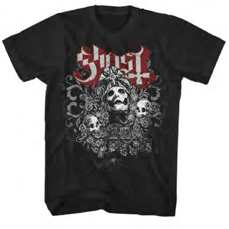 Ghost Swedish Heavy Metal _ Ghost Rock Band Casual T-Shirt Men's and Women's Luxury Band Brand Top