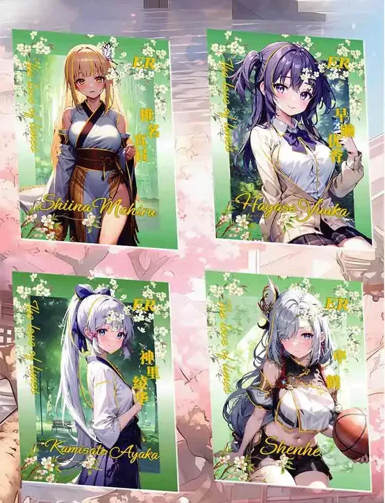 رائعة الحب آلهة سانت فلاش بطاقات أنيمي ملابس السباحة بيكيني فتاة بطاقة الحفلات Tcg لعبة جمع بطاقة لعبة أطفال هدية