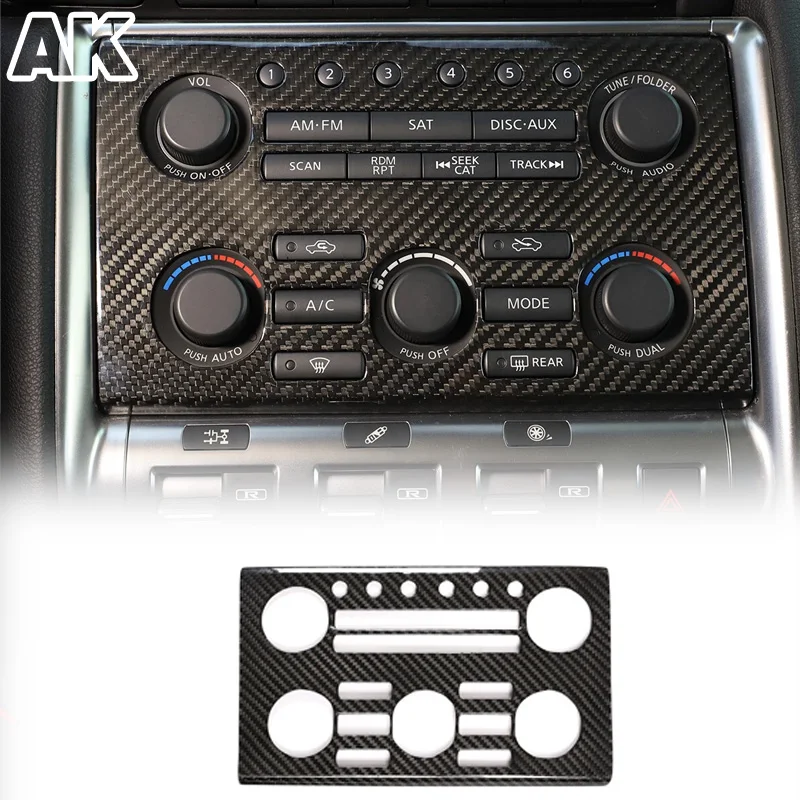 

For Nissan GTR R35 2008-2016 Real Carbon Fiber Car Center Console Panel Cover Decorative Sticker Car Interior Accessories L/RHD