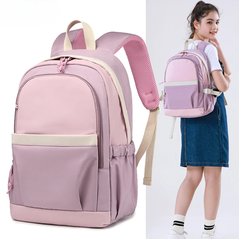 

Fashion Shoulders Backpack Youth Girls Cute Backpack Large Capacity Waterproof Nylon Travel Backpack Students Casual Schoolbags