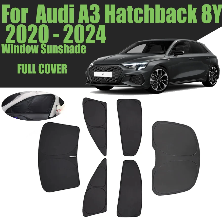 

Custom Car Window Sunshade For Audi A3 Hatchback 8Y 2020 - 2024 Full Cover Privacy Blind Curtain Front Windshield 2021 2022 2023