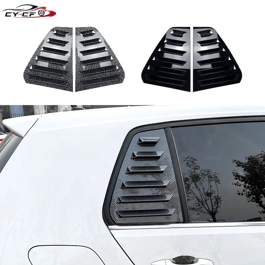 Car Rear Window Louver Trim Cover For Volkswagen Golf 7 Golf MK7 7.5 2013-2019 Shutter Side Triangular Body Kit Car Accessories