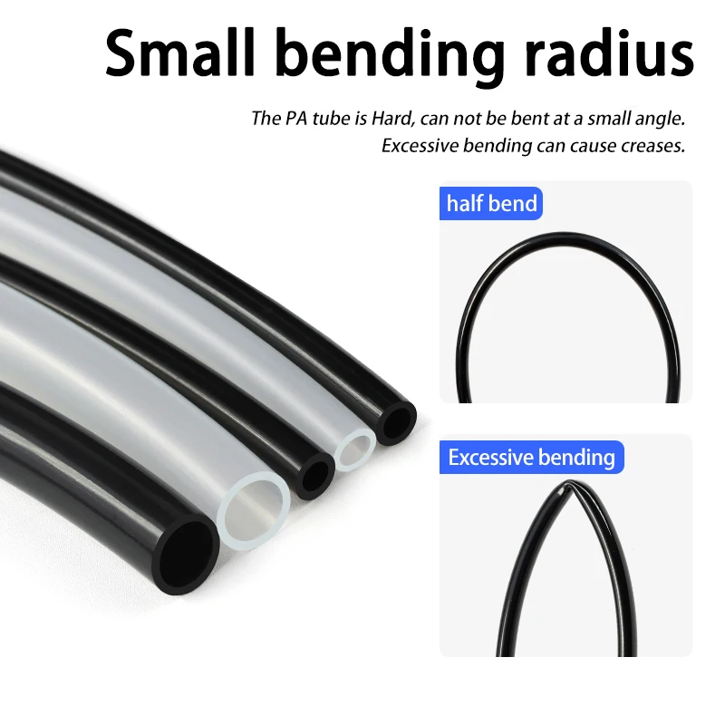 PA6 Nylon Pneumatic Hose 4-16mm Black Translucent Air Tubing Compressor High Pressure Air Line for Pneumatic Component Fitting view 4