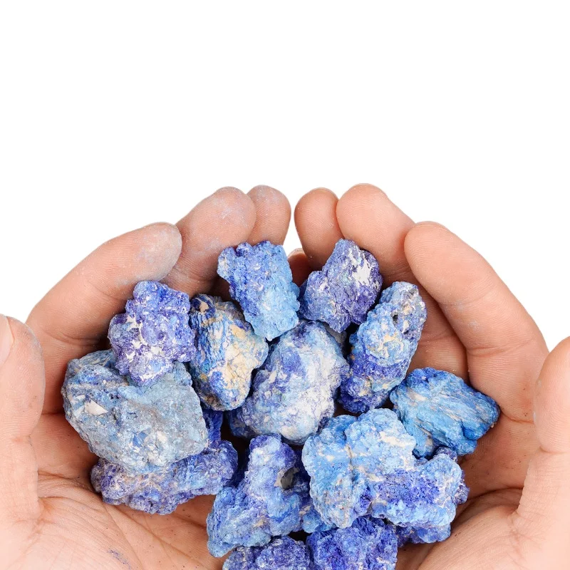 100g Natural Azurite Crystal Raw Stone Mineral Specimen Feng Shui Energy Stone for Home Offfice Decor