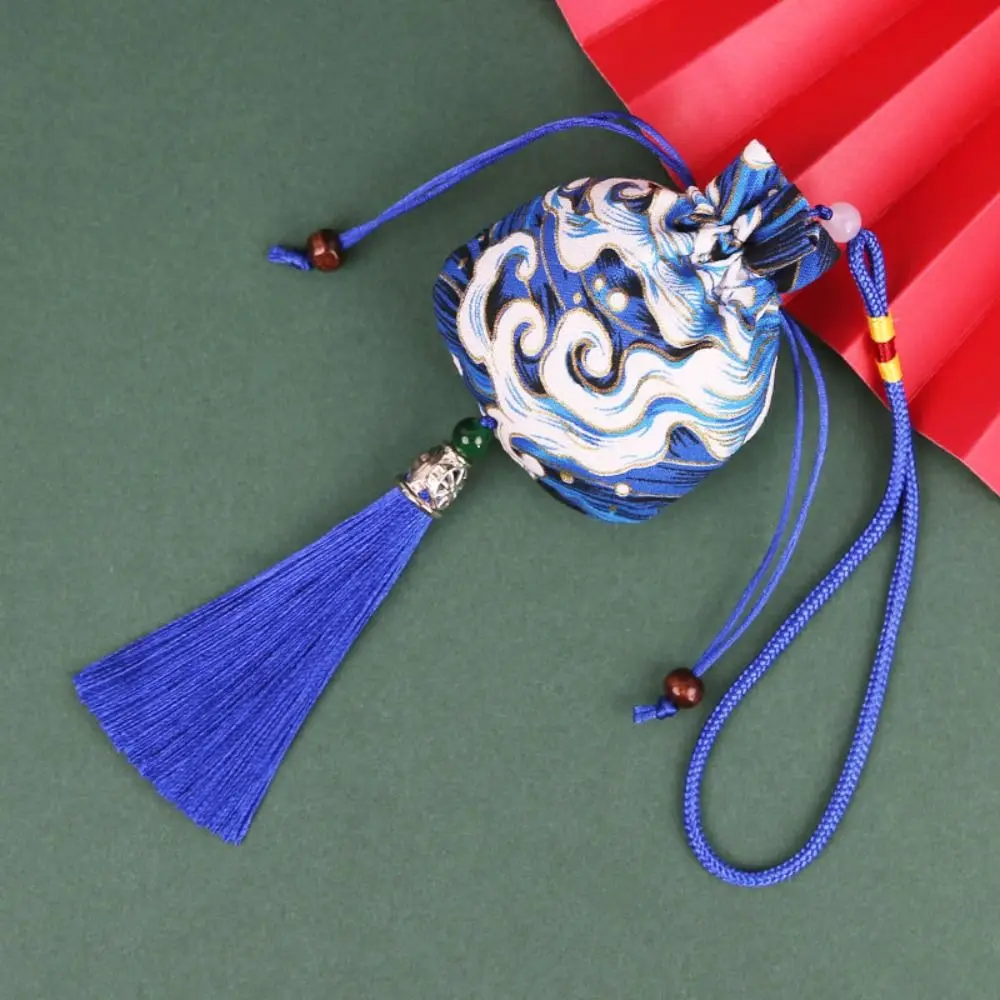 

Retro Printing Cloth Sachet Hanging Small Pouch Chinese Style Sachet Coin Purse Car Hanging Spice Bag Ladies