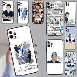 Derek Shepard Grey Anatomy Phone Case For iPhone 16 11 12 13 14 15 Pro 12 13 Mini X XR XS Max Plus Cover Coque