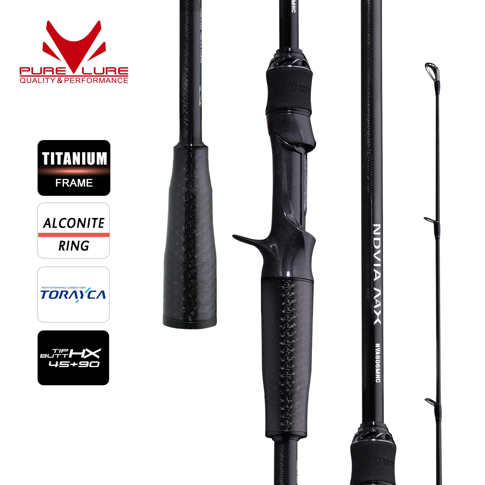 PURELURE NDVIA MAX voyage tige polyvalente pointe solide 6FT 7.2FT 1.5-20g leurre souple Jerkbait F/MF Action perche brochet zandre basse calmar