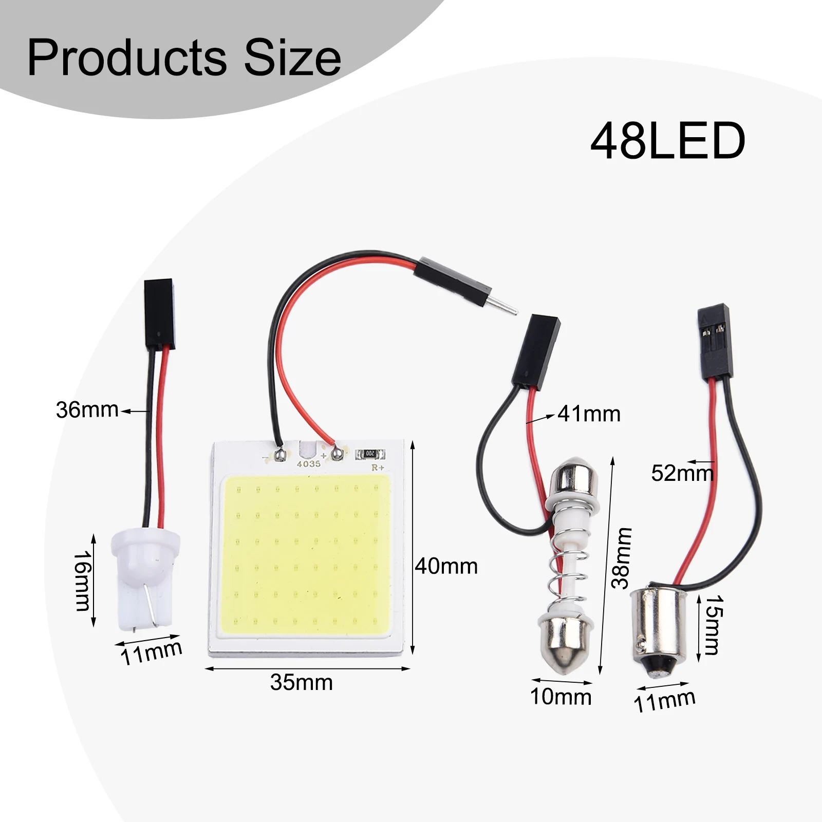 Effizient helles 6000K COB-LED-Lichtpanel für Autodecken, passend für T10 Ba9s-Steckdosen, perfekt mit lang anhaltender Leistung – Detail 7