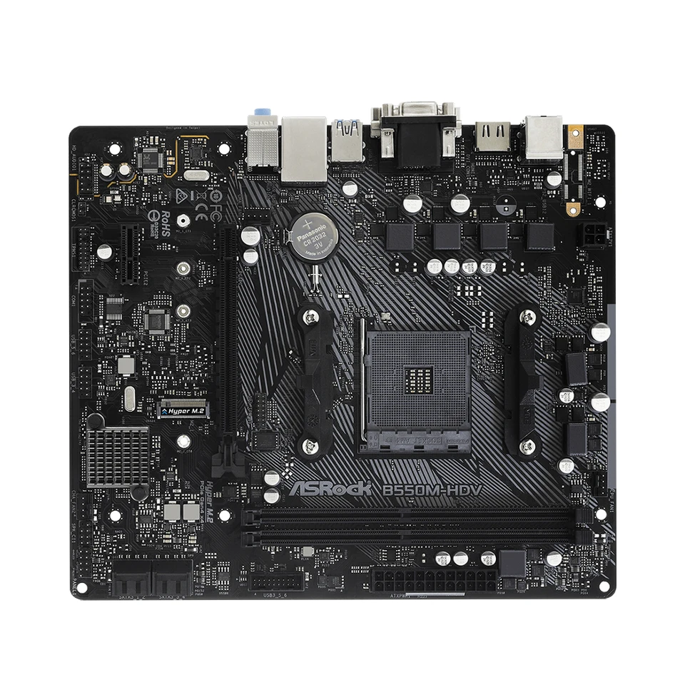 ASROCK B550M-HDV AMD B550 AM4 Motherboard For AMD Ryzen 7/5/3