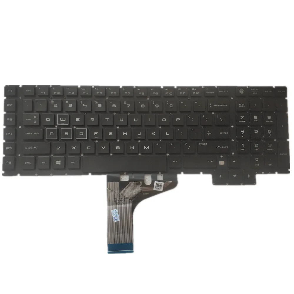 

Laptop Keyboard For HP OMEN 17-an000 17-an100 Black With White Word US English Layout