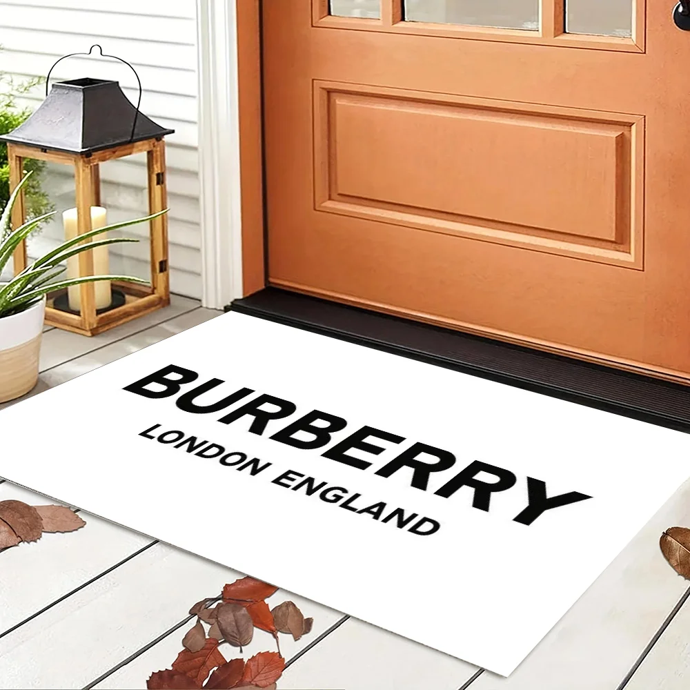 B-Burberry Logo Living Room Mat Bathroom Floor Mats Bedrooom Carpet for Bedroom Carpets Kitchen Rug House Entrance Mat Doormat