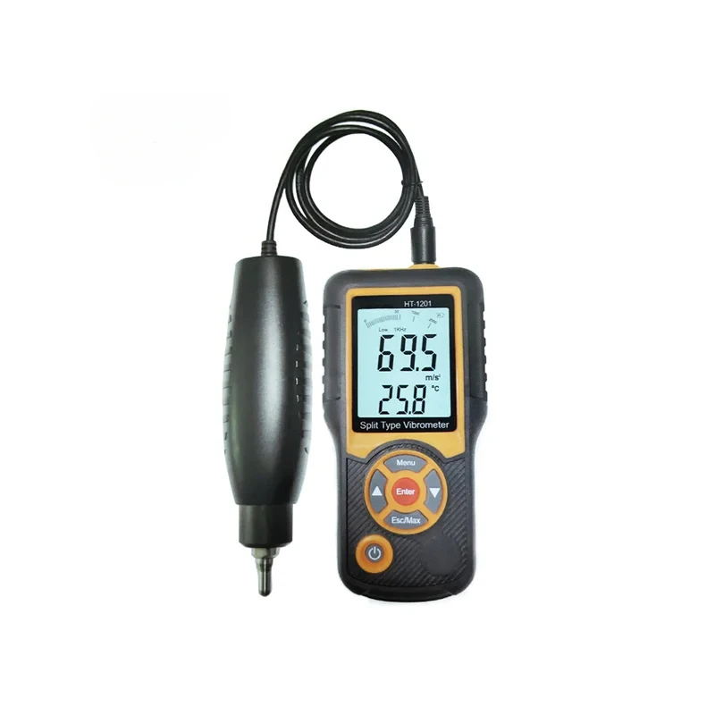 Vibration Meter Digital Vibration Sensor Meter Tester Vibrometer Analysator Beschleunigung HT-1201 HEIßE VERKÄUFE