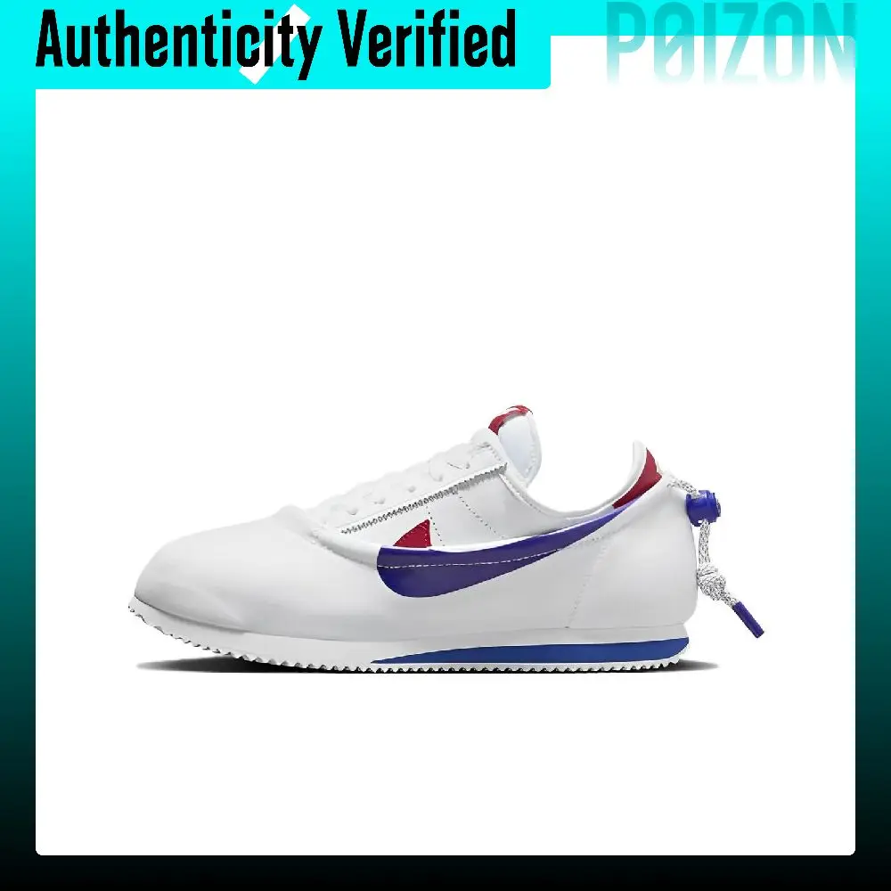 Nike x CLOT Cortez Low top Casual City Commuting Running Shoes Unisex White Blue Red DZ3239-100