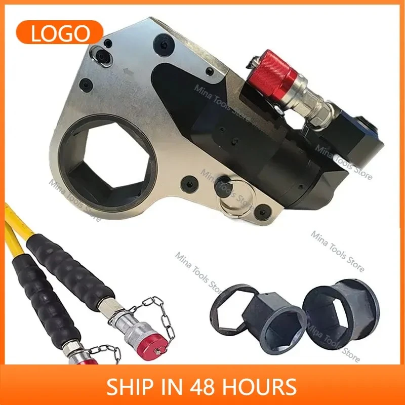 SHWD20 Low Profile Hydraulic Torque Wrench 10000Psi 5054Nm Hollow Actuator with 34-75mm Cassette Hydraulic Tools