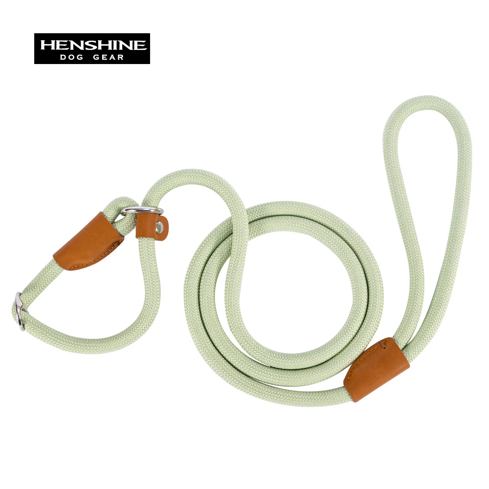 Bequemes langlebiges Nylon-Rutsch seil bestes Hunde leinen halsband verstellbare Gleit verschluss schlaufe mittlere bis große Leine für Hunde haustiere – Detail 15