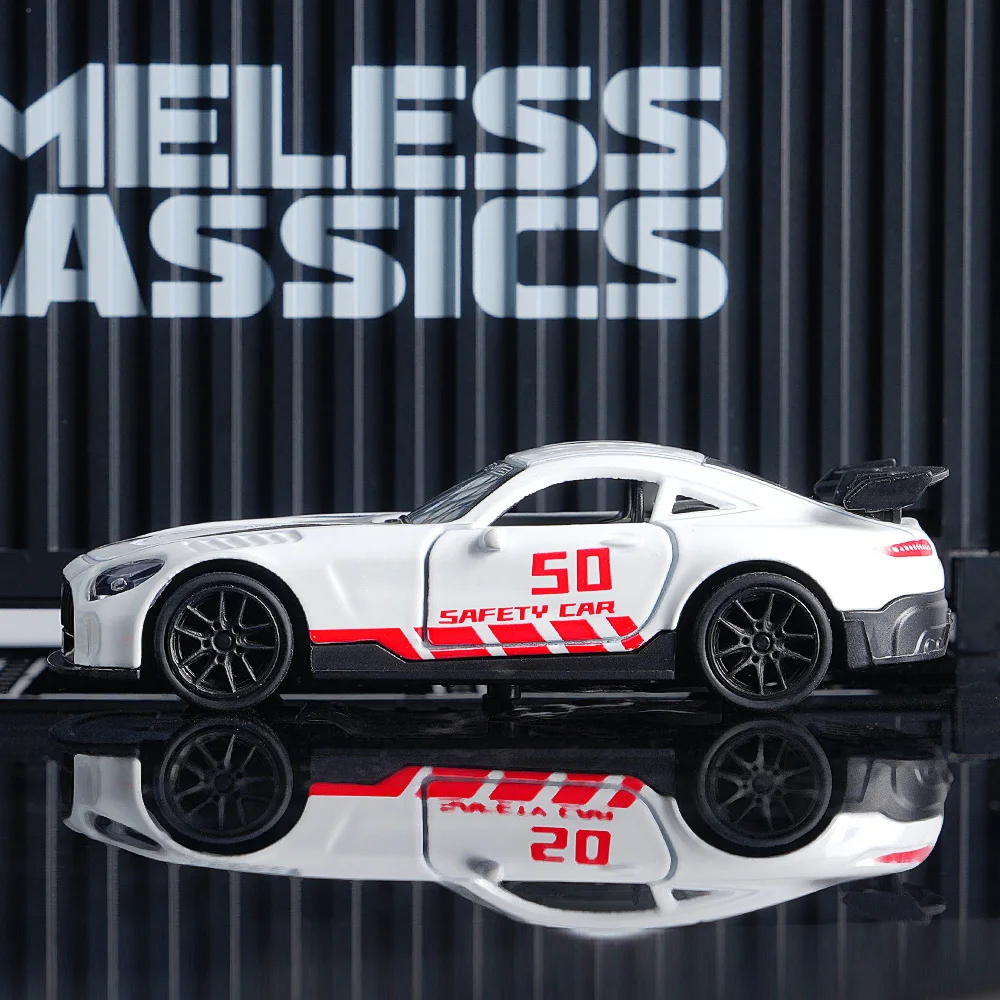AMG Diecast Car Model, Alloy Sports Car Decor, White Collectible Vehicle with Openable Doors, Premium Ornament for Car Fans image 4