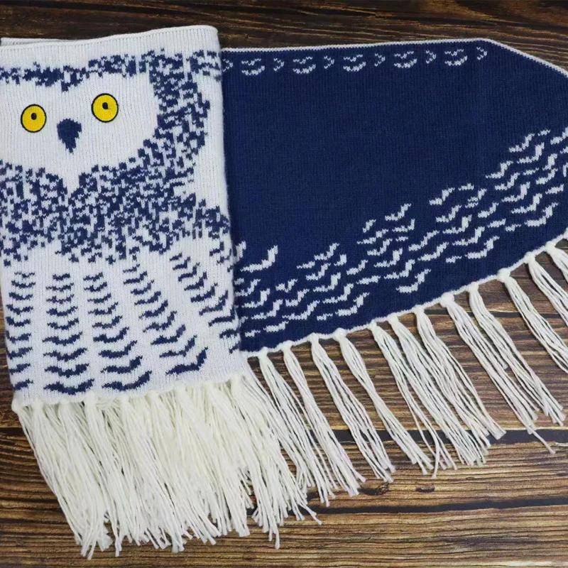 Owl Animal Blanket White Knitted Printed Sofa  Office Nap  Air Conditioning