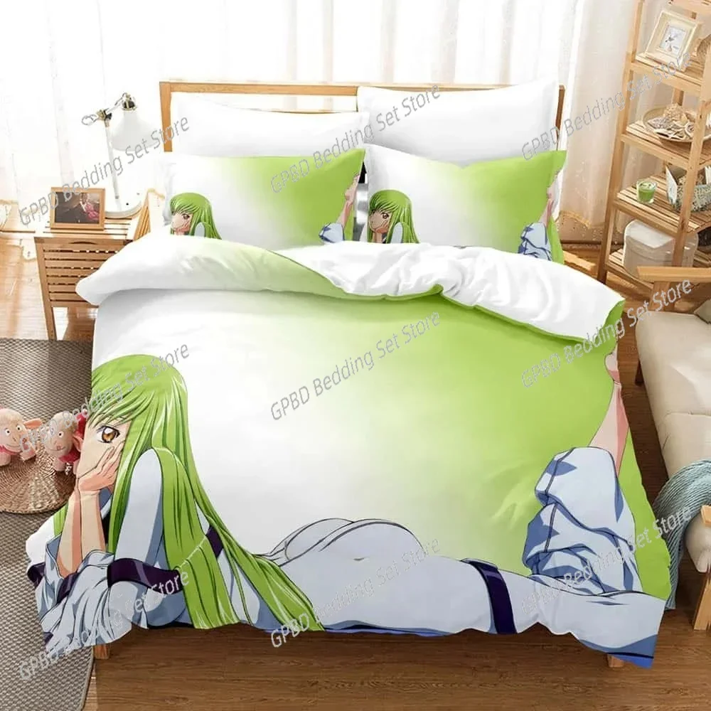 

3d Print Anime Code Geass Bedding Set Bedroom Soft Modern Bedspreads Comefortable Kids Duvet Cover Quilt Cover And Pillowcase