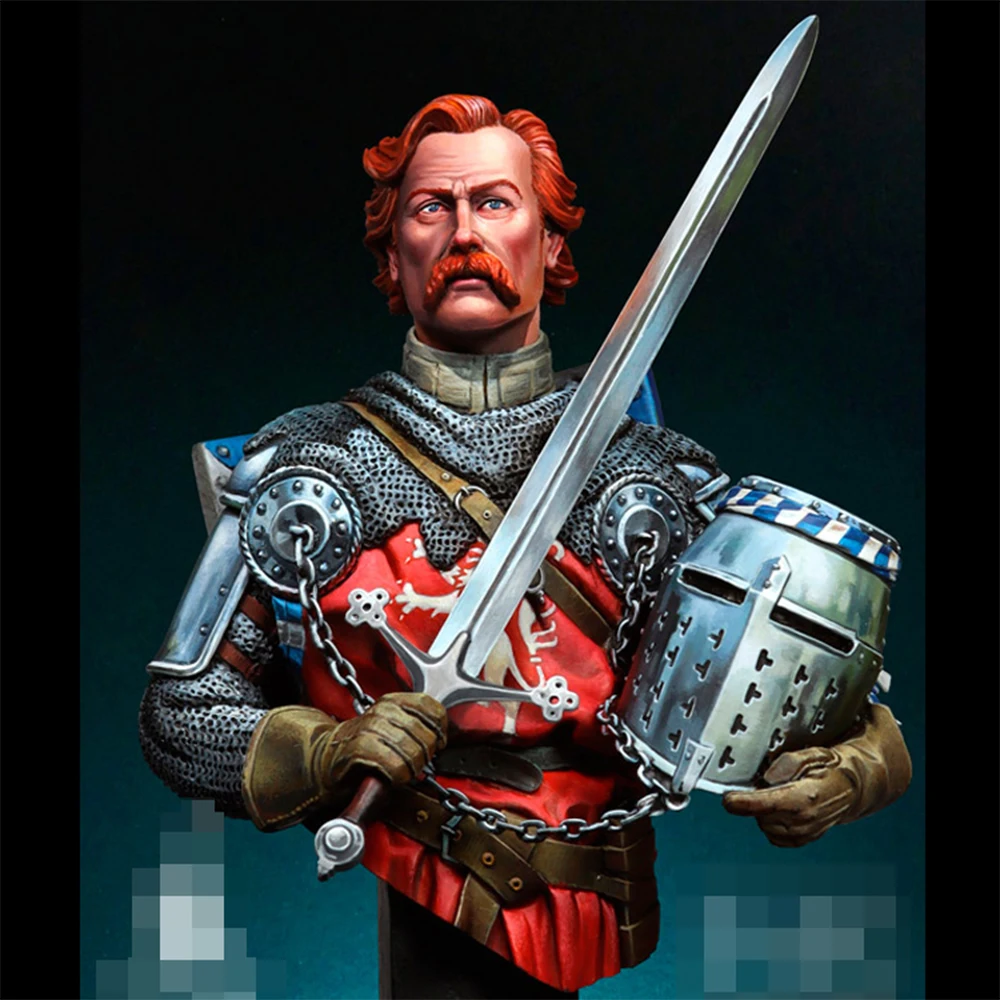 Фото 1/12 Sir William Wallace, Мост Стирлинга, 1297, 2 головки, Модель из смолы, Бюст, GK, Несобранный и неокрашенный комплект