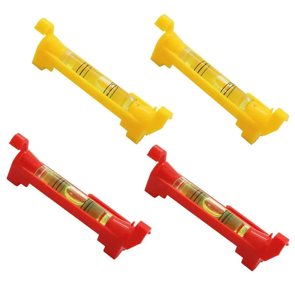 Construction Hanging Line Level 4pcs Engineering Leveling Wooden Work Plastc Red/Yellow 75x12.5mm Brick Working