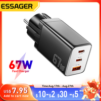 Essager GaN USB Type C Charger 67W 45W 33W KR EU Plug Fast Charging For Samsung iPhone 16 15 14 Pro Huawei Phone Laptop Chagers