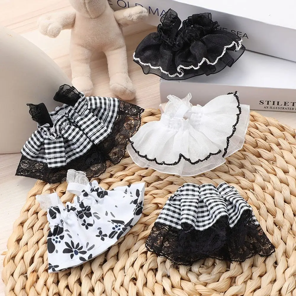 Cute10cm Cotton Doll Lovely Princess Dress Plush Dolls Clothes Accessories Fashion Dresses Skirt Decoration Dolls Accessories