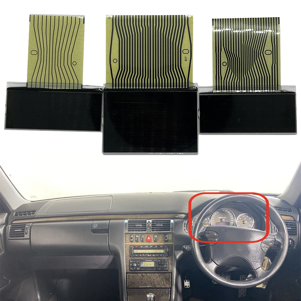 Black Dashboard LCD Screen Anti-corrosion Material Direct Installation For Mercedes-Benz Cars Non-deformation Feature