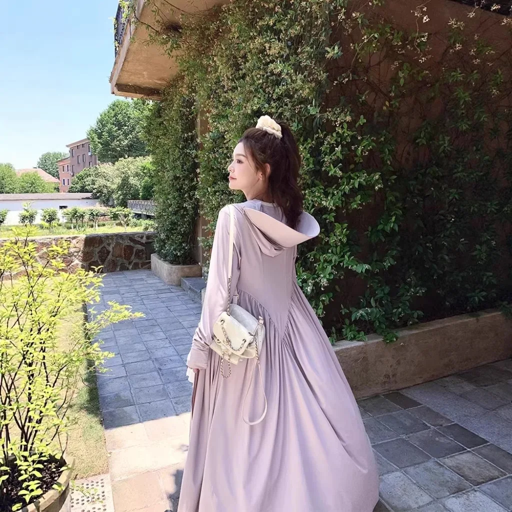 Roupas de proteção solar para mulheres no verão, leves e respiráveis, com cintura extra longa e silhueta esguia. Saia Protetora Solar