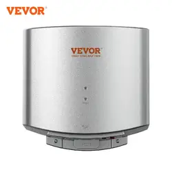 VEVOR Heavy Duty Commercial Hand Dryer 1400W Automatic High Speed Warm Wind Hand Blower Built-In Filter Sponge for Industry Home