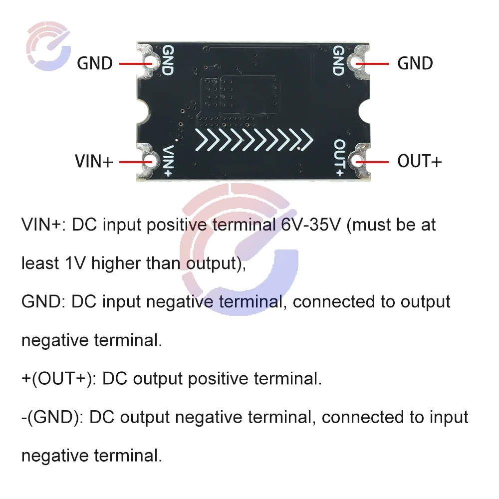 High Efficiency DC-DC Buck Converter 6-35V to 5V/12V 8A, 95% Conversion Rate with Low Ripple & Thermal Protection