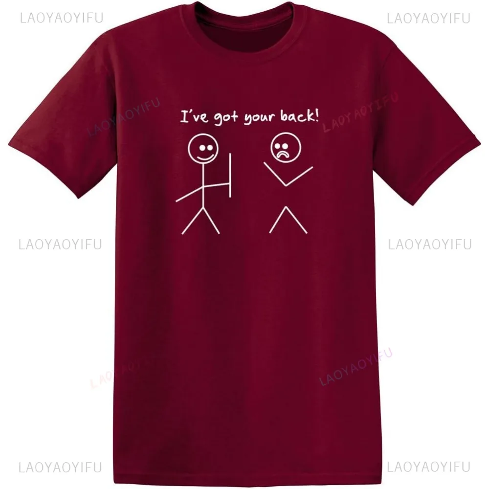 حصلت على شكل عصا الظهر الخاصة بك جرافيك الصداقة الجدة الساخرة الصيف القطن س الرقبة الرجال الملابس الشارع الشهير قصيرة الأكمام بلايز