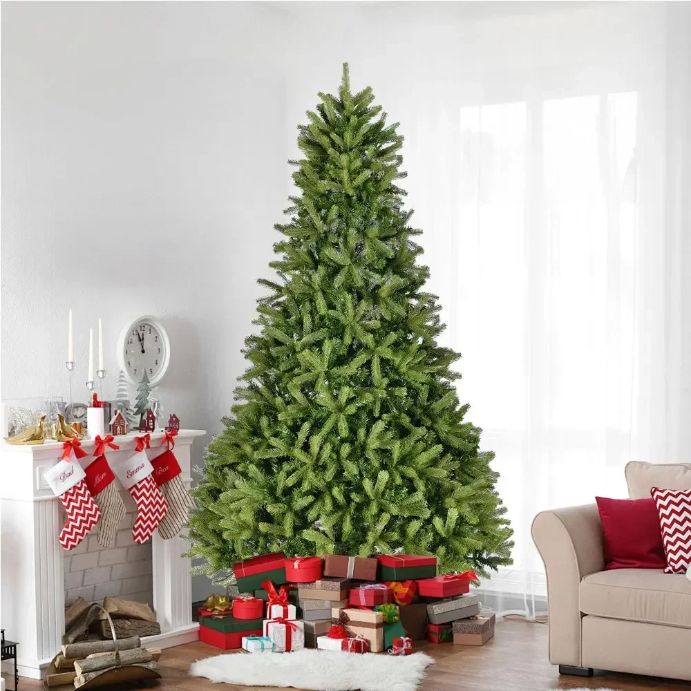 9Ft Artificial Christmas Tree with 2576 PE&PVC Mixed Branch Tips Premium Spruce Xmas Tree Holiday Decoration Easy Assembly Green