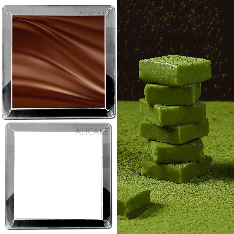 Nama Chocolate Frame Manual Molds Candy Thickness 5-12mm Detachable Acrylic Square Chocolate Mould Confectionery Tools