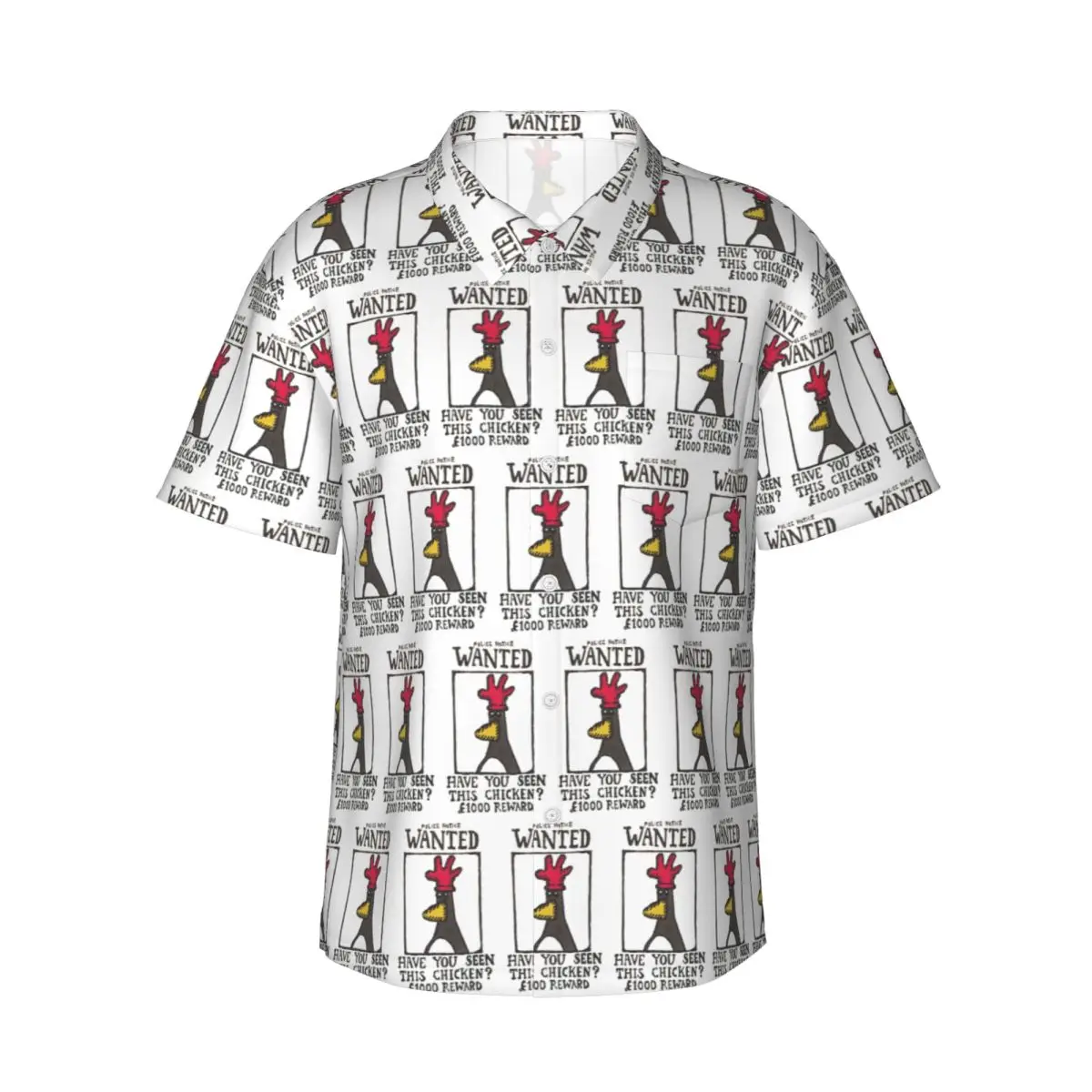 Avez-vous vu ce poulet chemises pour hommes chemise hawaïenne à manches courtes hauts à revers décontractés pour la plage d'été