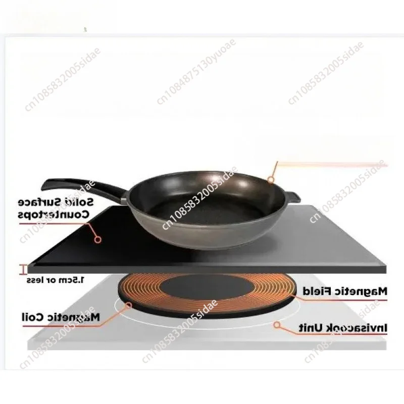Hidden Induction Cooktop Invisible Built in Herd Magnetic Under Granite Ceramic Stove Hob