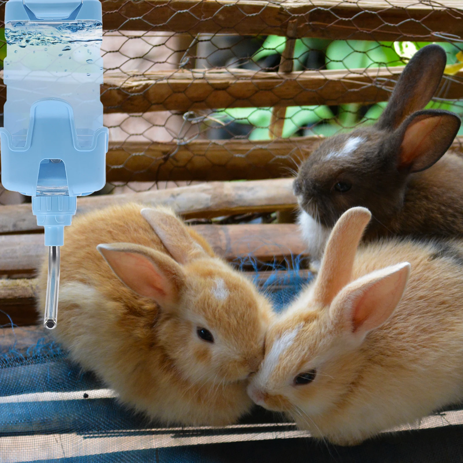 

Hanging Pet Bottle For Dogs Cats Rabbits Durable Plastic Cage Mounted Feeder Dangle Dispenser Travel Water Feeder For Pets Puppy