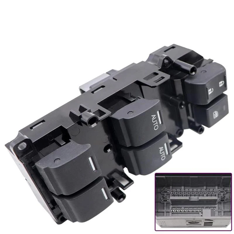 35750-SZA-A31 Driver Side Double Auto Button Master Power Window Switch for Honda Accord Pilot EX EX-L 2.4 3.5 2009-2015