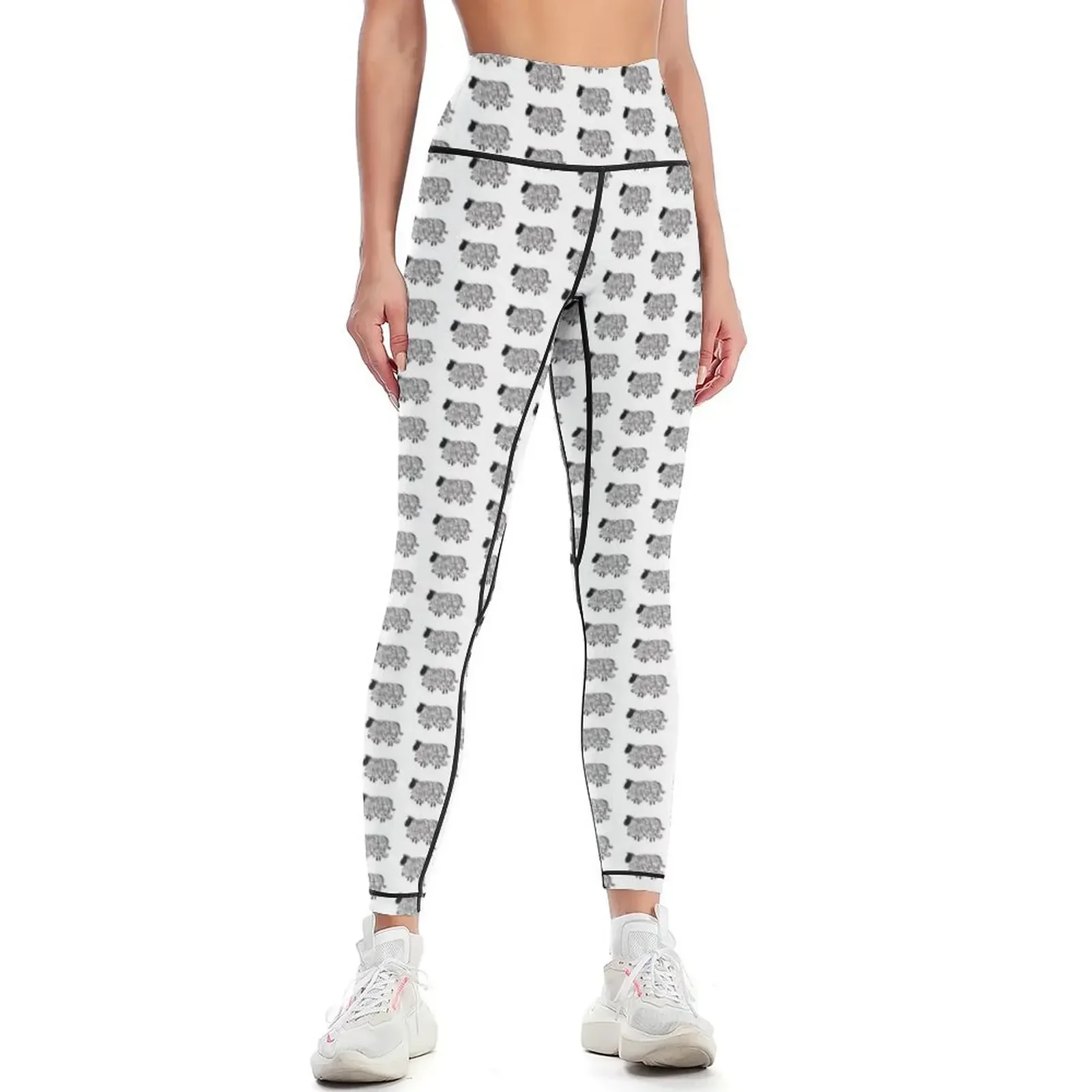 

June Bug, the Whimsical Sheep Leggings Fitness woman fitness set gym sports for sportswear gym Womens Leggings