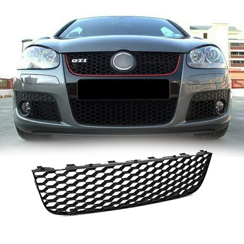 #76R Car front bumper lower net,Front Lower Bumper Center Grille Honeycomb Mesh for Jetta (black)