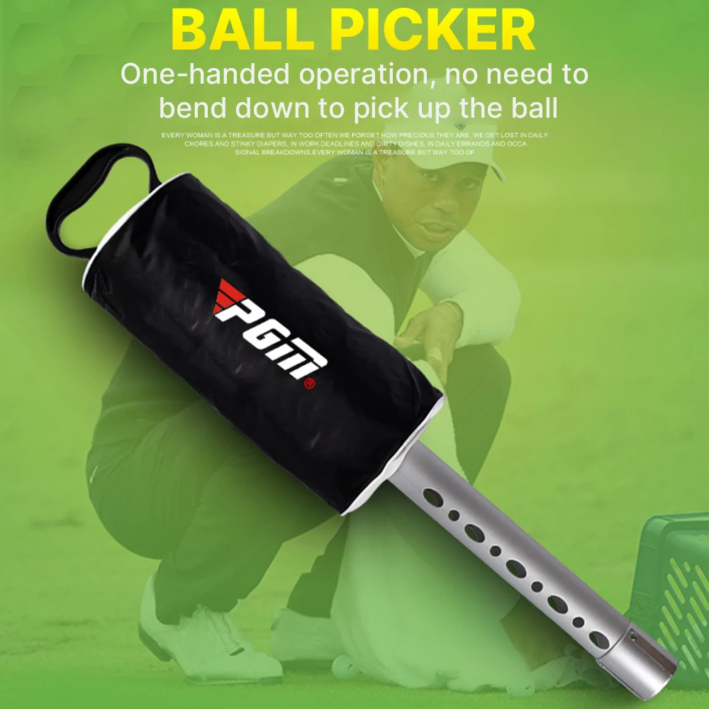 

PGM Golf Ball Retriever Bag Pick-Up Ball Tools Portable Easy To The Balls Hold Up Can Hold 70 Golf Balls Ball Course Accessories